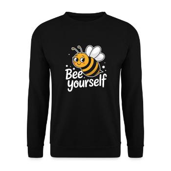 Honigbiene Imker Bienen Biene - Unisex Pullover - Schwarz - Vorne - Alina (178cm) & Michal (187cm)