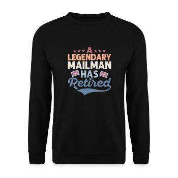 Un facteur légendaire a pris sa retraite - Sweat-shirt Unisexe - noir - Devant - Alina (178cm) & Michal (187cm)