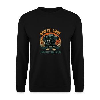 Original is love - Unisex Sweatshirt - black - Front - Alina (178cm) & Michal (187cm)