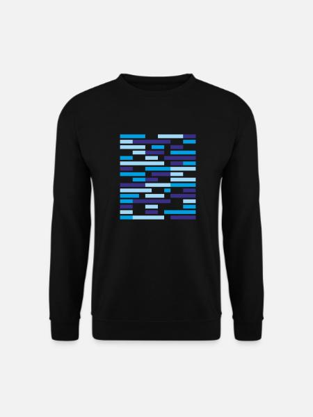 Wasser Meer abstrakt Streifen blau maritim - Unisex Pullover - Schwarz