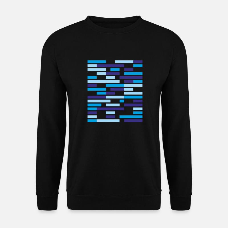 Wasser Meer abstrakt Streifen blau maritim - Unisex Pullover - Schwarz
