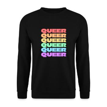 Queer gay pride 6 rainbow colors - Unisex Sweatshirt - black - Front - Alina (178cm) & Michal (187cm)