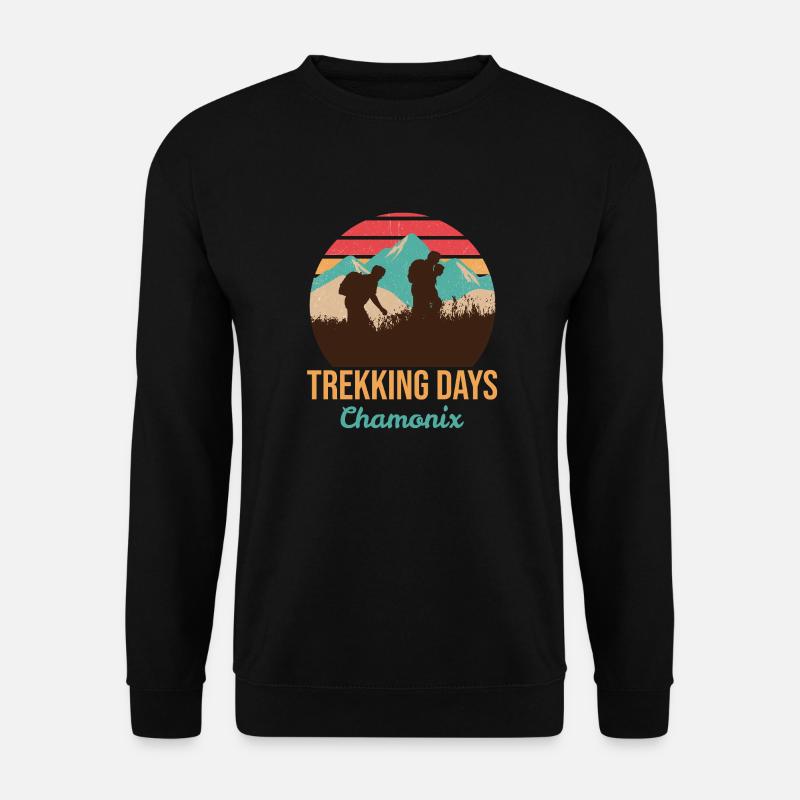 Trekkingtage 2 Chamonix - Unisex Pullover - Schwarz