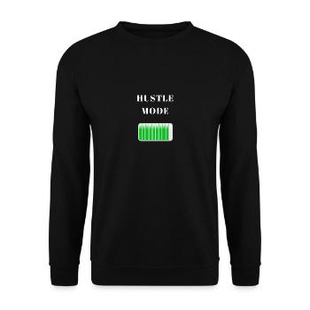Hustle Fashion Business argent Hustlers shirt cadeau - Sweat-shirt Unisexe - noir - Devant - Alina (178cm) & Michal (187cm)