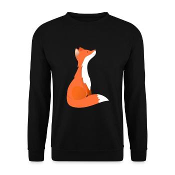 Fox Animal Red Fox Animal Foxes - Unisex Sweatshirt - black - Front - Alina (178cm) & Michal (187cm)