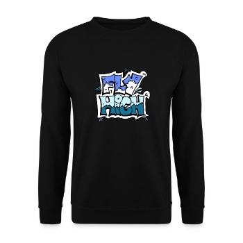 fly high - Unisex Sweatshirt - black - Front - Alina (178cm) & Michal (187cm)