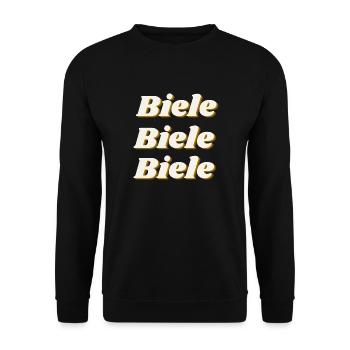 BIELE BIELE BIELE - Unisex Pullover - Schwarz - Vorne - Alina (178cm) & Michal (187cm)