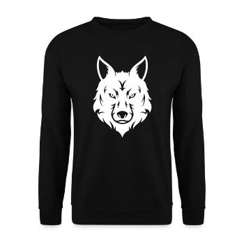 t-shirt loup - Sweat-shirt Unisexe - noir - Devant - Alina (178cm) & Michal (187cm)