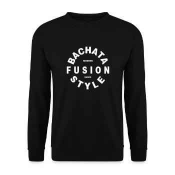 Bachata Fusion Style - Bachata Dance Shirt - Unisex Sweatshirt - black - Front - Alina (178cm) & Michal (187cm)