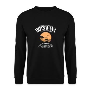 Botswana - Löwe - Unisex Pullover - Schwarz - Vorne - Alina (178cm) & Michal (187cm)
