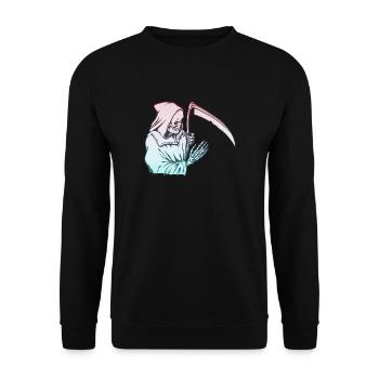 The Grim Reaper - Unisex Sweatshirt - black - Front - Alina (178cm) & Michal (187cm)