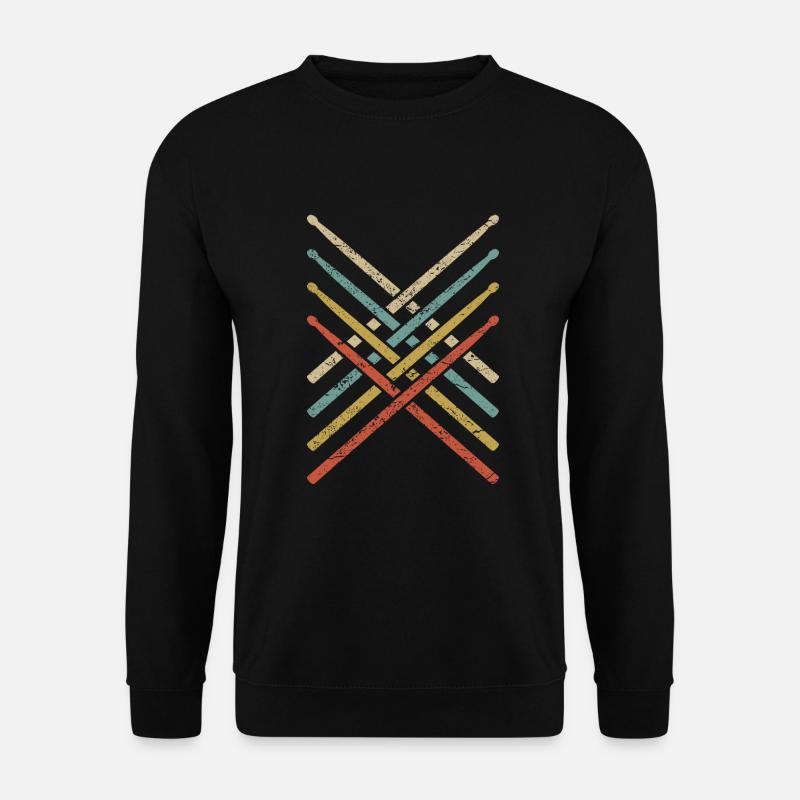 DRUMMER Schlagzeuger Retro Trommel Schlagzeug - Unisex Pullover - Schwarz