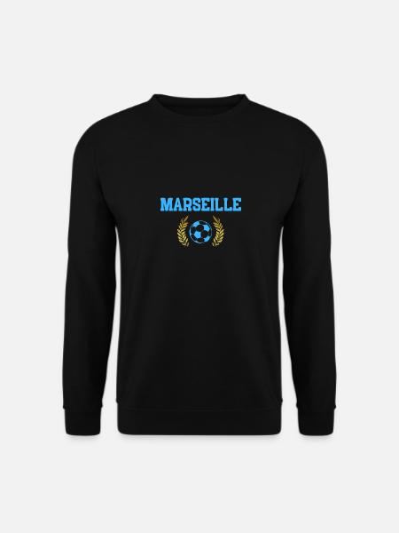 t-shirt marseille foot ballon cadeau noel - Sweat-shirt Unisexe - noir