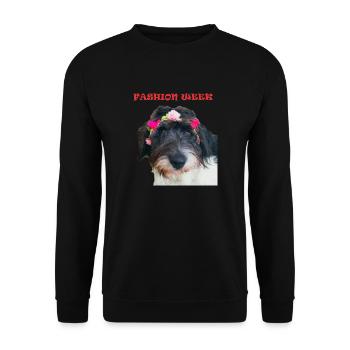 DOG Fashion Week - Unisex Sweatshirt - black - Front - Alina (178cm) & Michal (187cm)