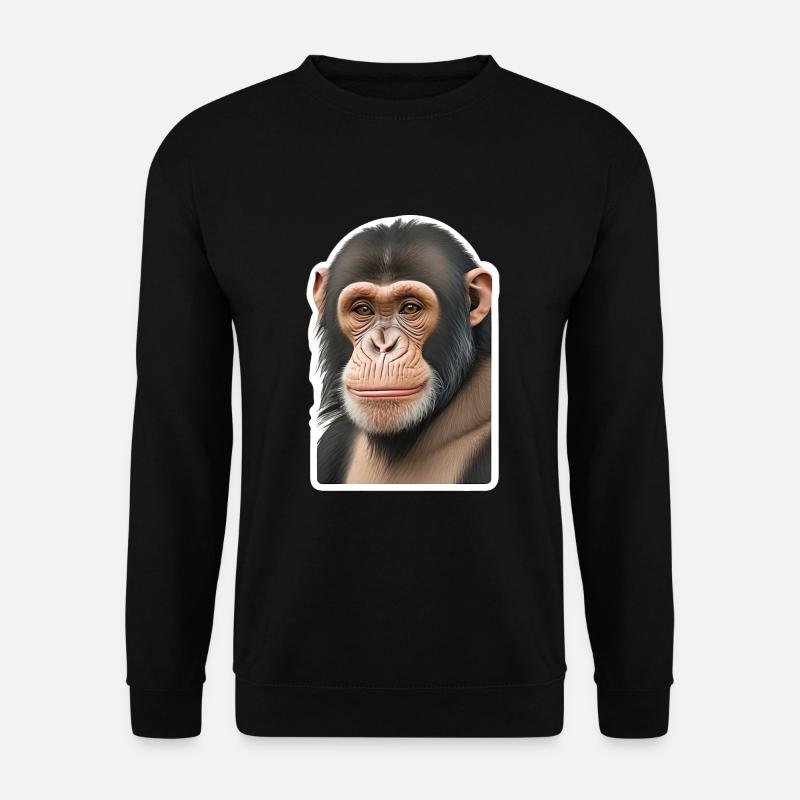 Schimpanse - Unisex Pullover - Schwarz