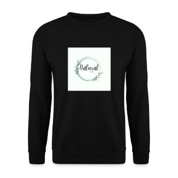 Natural Life rainbow butterfly created - Unisex Sweatshirt - black - Front - Alina (178cm) & Michal (187cm)