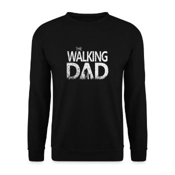 The walking Dad Geschenk Papa Vater lustig - Unisex Pullover - Schwarz - Vorne - Alina (178cm) & Michal (187cm)