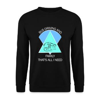 Chauffeur d’autobus scolaire Chauffeur d’autobus scolaire - Sweat-shirt Unisexe - noir - Devant - Alina (178cm) & Michal (187cm)