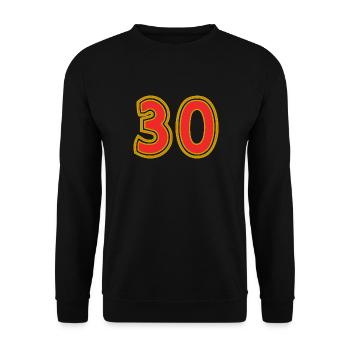 30. 30 YEARS. 30th ANNIVERSARY. 30 YEARS ANNIVERSARY. - Unisex Sweatshirt - black - Front - Alina (178cm) & Michal (187cm)