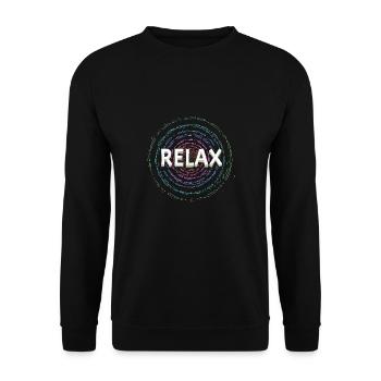 Entspann dich, Yoga, Spirituell - Unisex Pullover - Schwarz - Vorne - Alina (178cm) & Michal (187cm)