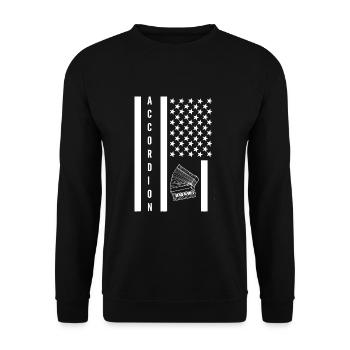 Accordéon - Sweat-shirt Unisexe - noir - Devant - Alina (178cm) & Michal (187cm)