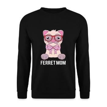 Furet - Sweat-shirt Unisexe - noir - Devant - Alina (178cm) & Michal (187cm)