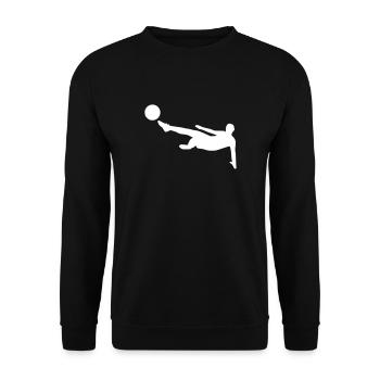 Joueur de football graphiques blanc - Sweat-shirt Unisexe - noir - Devant - Alina (178cm) & Michal (187cm)