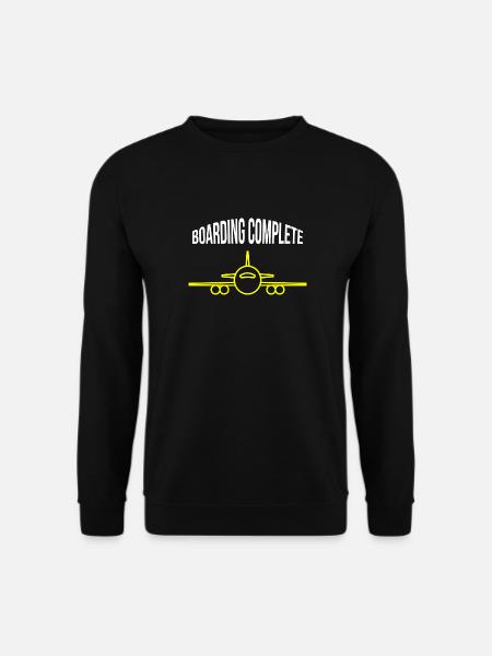 Airplane - boarding complete - Unisex Sweatshirt - black