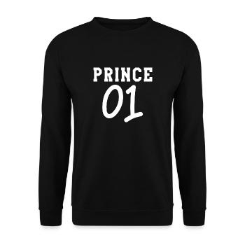 Prince 01 das Küken der Familie - Unisex Pullover - Schwarz - Vorne - Alina (178cm) & Michal (187cm)