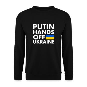 Putin hands off ukraine - Unisex Pullover - Schwarz - Vorne - Alina (178cm) & Michal (187cm)