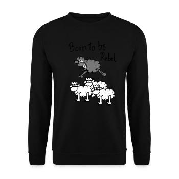 jumping sheep - Sweat-shirt Unisexe - noir - Devant - Alina (178cm) & Michal (187cm)