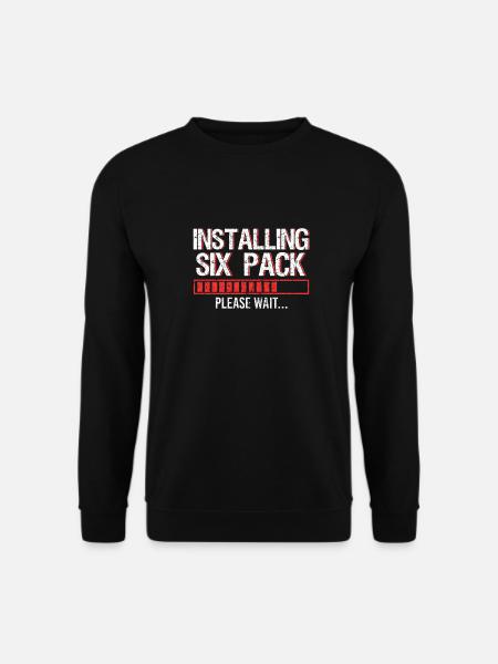 Installing Six Pack Please Wait - Unisex Pullover - Schwarz