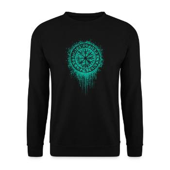Symbole Viking - Runes - Mystic - Magie - Sweat-shirt Unisexe - noir - Devant - Alina (178cm) & Michal (187cm)