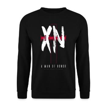XN Loyalty by ART8NS - Unisex Sweatshirt - black - Front - Alina (178cm) & Michal (187cm)
