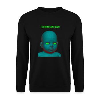 ACID EYES - Unisex Sweatshirt - black - Front - Alina (178cm) & Michal (187cm)