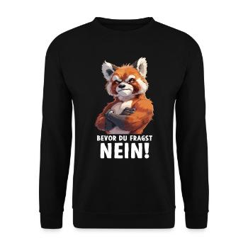 Panda roux chat ours panda roux avant que vous ne demandiez - Sweat-shirt Unisexe - noir - Devant - Alina (178cm) & Michal (187cm)