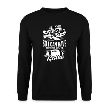 I Became Airship Pilot - Unisex Sweatshirt - black - Front - Alina (178cm) & Michal (187cm)