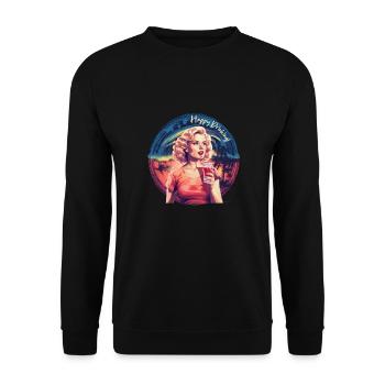 Viel Spaß beim Trinken - Unisex Pullover - Schwarz - Vorne - Alina (178cm) & Michal (187cm)