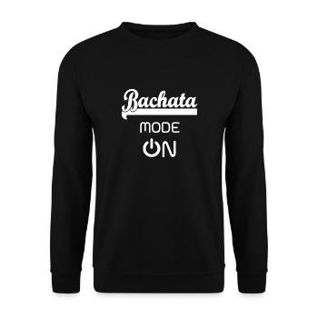Bachata MODE sur blanc - Bachata Danse shirt - Sweat-shirt Unisexe - noir - Devant - Alina (178cm) & Michal (187cm)
