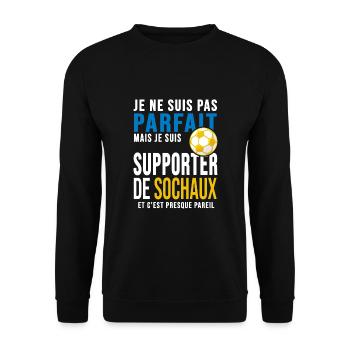 football Sochaux supporter foot club sochaux - Sweat-shirt Unisexe - noir - Devant - Alina (178cm) & Michal (187cm)