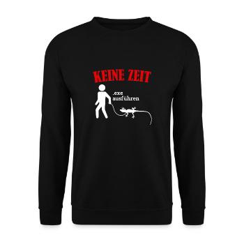Keine Zeit Informatiker Programmierer Computer - Unisex Pullover - Schwarz - Vorne - Alina (178cm) & Michal (187cm)