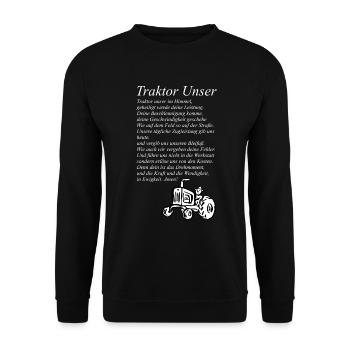 Tracteur Notre tracteur - Sweat-shirt Unisexe - noir - Devant - Alina (178cm) & Michal (187cm)