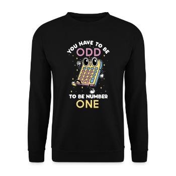 You Have To Be Odd To Be Number One Math - Unisex Sweatshirt - black - Front - Alina (178cm) & Michal (187cm)