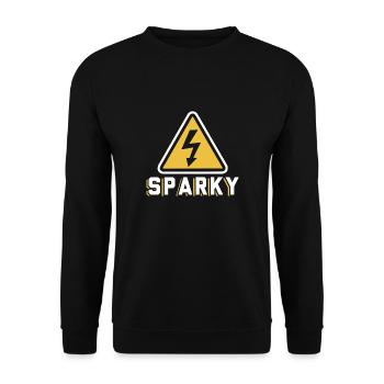 Elektriker Strom Elektrizität Elektrotechnik - Unisex Pullover - Schwarz - Vorne - Alina (178cm) & Michal (187cm)