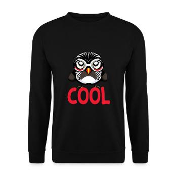 cooler Zebrafink - Australian zebra finch - Unisex Pullover - Schwarz - Vorne - Alina (178cm) & Michal (187cm)