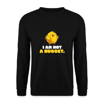 I Am Not A Nugget Tierrechte Tierschutz Vegan - Unisex Pullover - Schwarz - Vorne - Alina (178cm) & Michal (187cm)