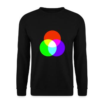 Additive color mixing - Unisex Sweatshirt - black - Front - Alina (178cm) & Michal (187cm)