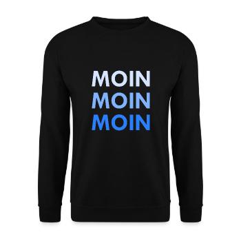 Moin Moin Moin - Unisex Pullover - Schwarz - Vorne - Alina (178cm) & Michal (187cm)