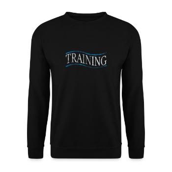 Training Sport train Sporty - Unisex Sweatshirt - black - Front - Alina (178cm) & Michal (187cm)