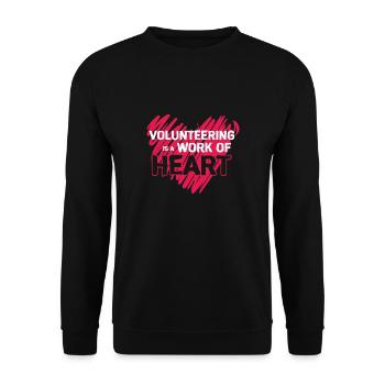 Volunteer Freiwillige Feuerwehr Helfer Retter - Unisex Pullover - Schwarz - Vorne - Alina (178cm) & Michal (187cm)